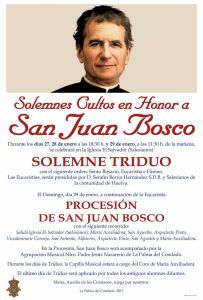 Triduo y Procesión de San Juan Bosco Triduo y Procesión de San Juan Bosco